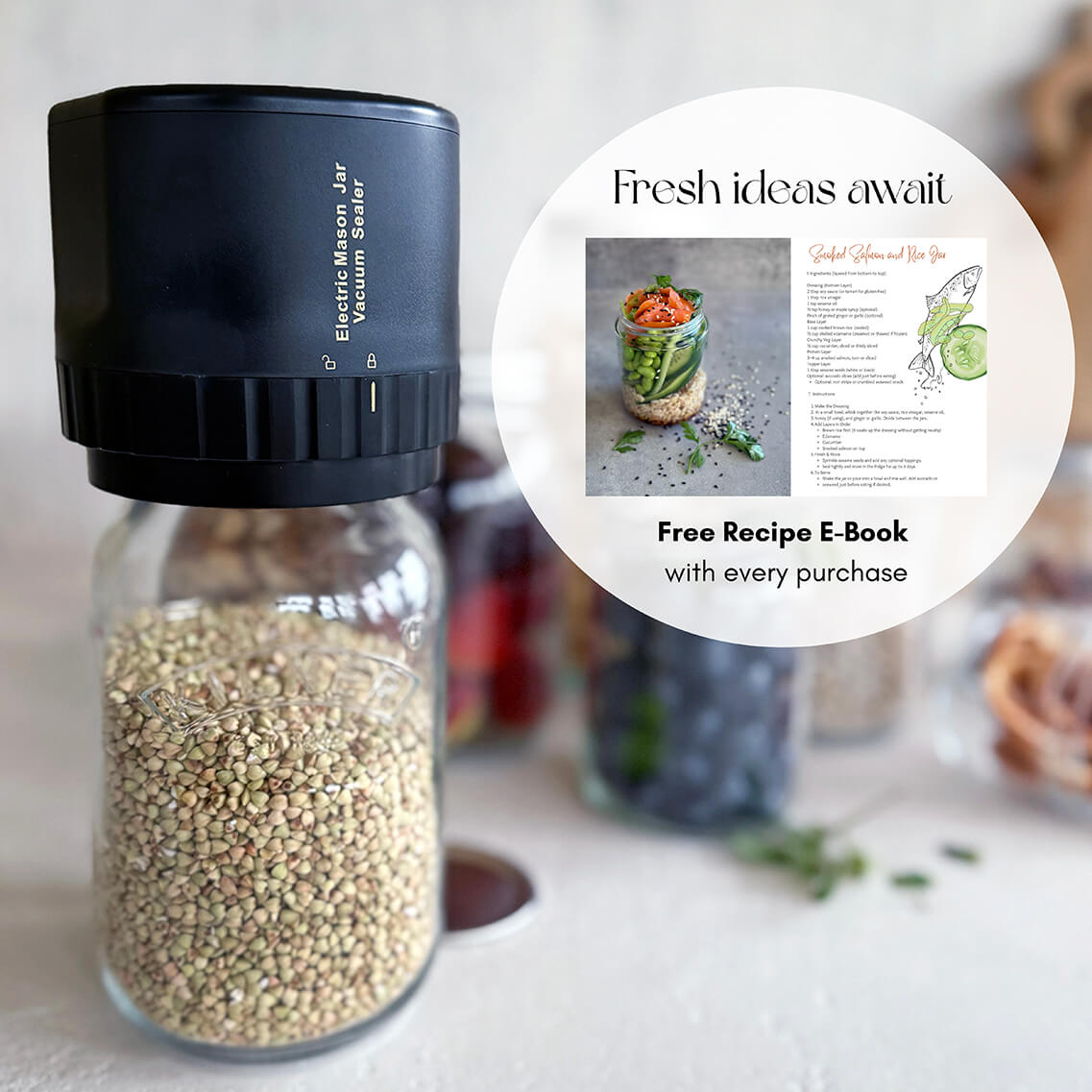 FreshPrep™ Mason Jar Sealer