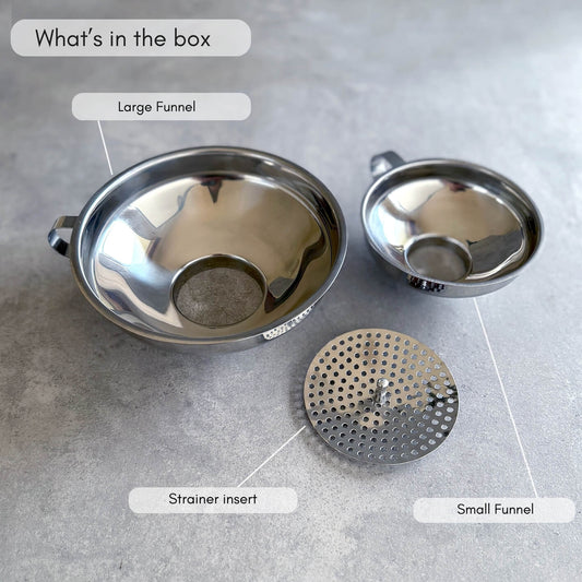Funnel Set with Strainer for Wide and Regular Mouth Mason Jars