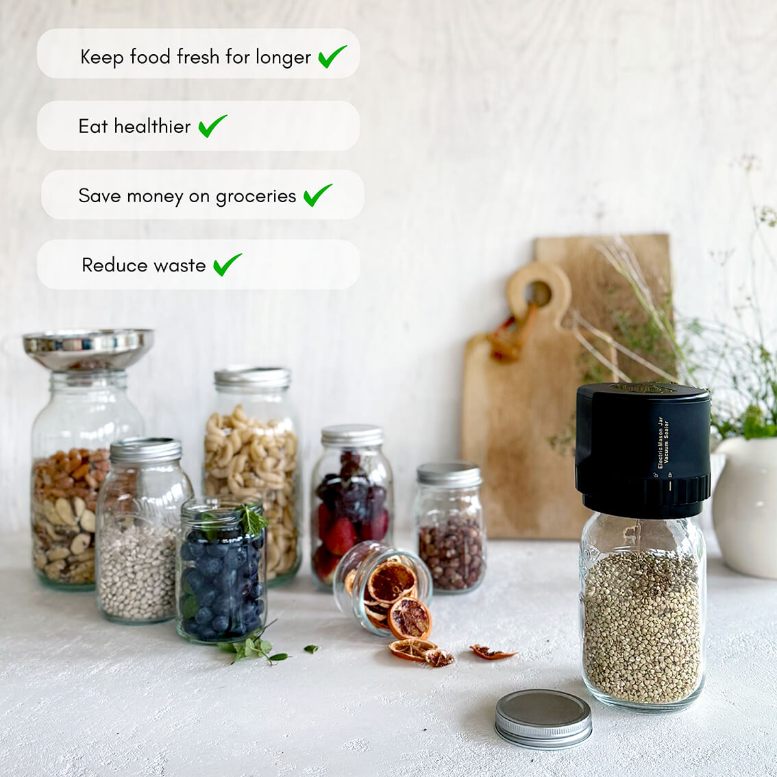 FreshPrep™ Mason Jar Sealer