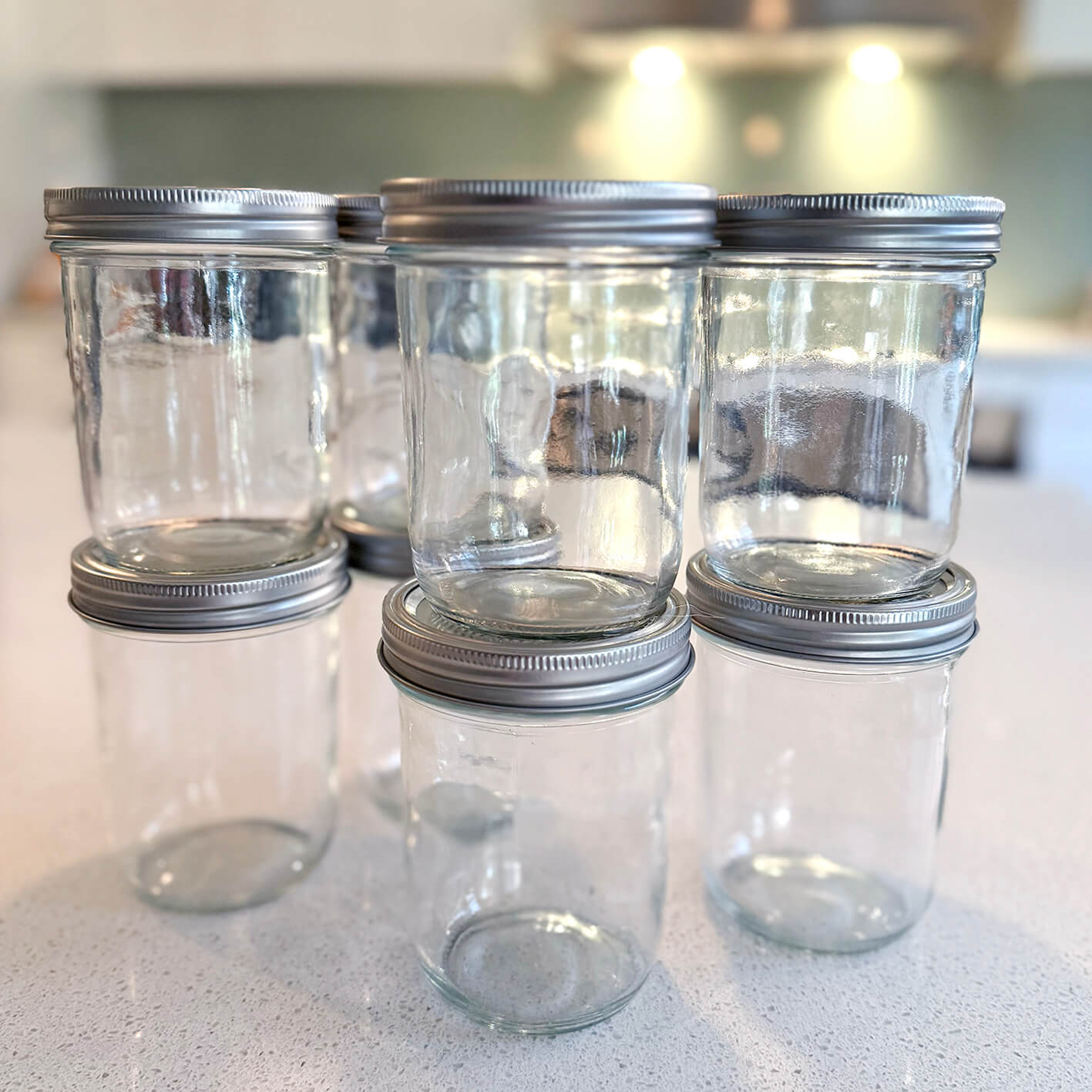 8 Pack Wide Mouth 16Oz Mason Jars